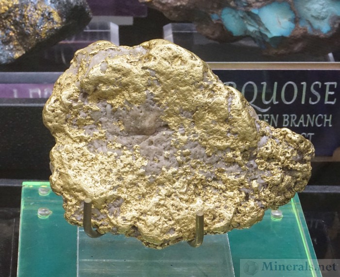 Large Gold Nugget from the Huachuca Mountains, Cochise Co., Arizona - Bisbee Mining & Historical Museum