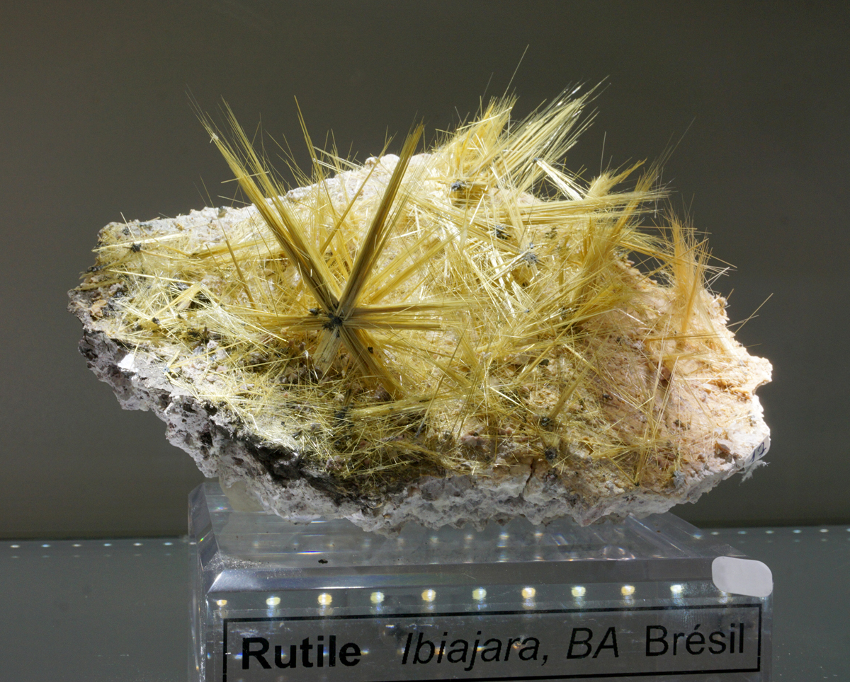 Delicate Rutile Crystals in Exceptional Size from Ibiajara, Bahia, Brazil - Miner's Lunchbox