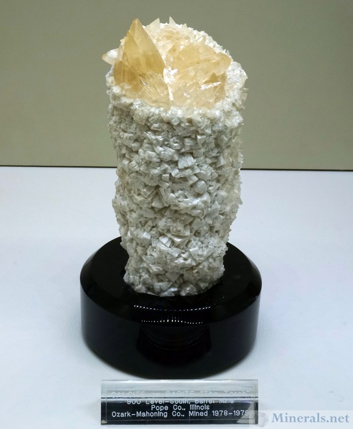 Calcite and Barite the Torch from the Barrel Mine, Pope Co., Illinois - Jim Gebel Collection