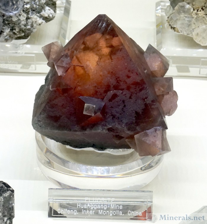 Large Maroon Fluorite Octahedrons from the Huanggang Mine, Inner Mongolia, China - Jim Gebel Collection