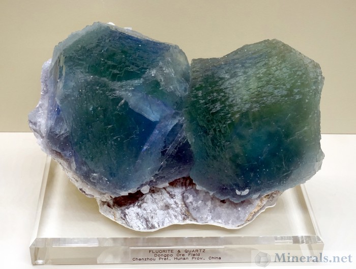 Blue-Green Etched Fluorite Crystals from the Dongpo Ore Field, Chenzhou, Hunan Prov., China - Jim Gebel Collection