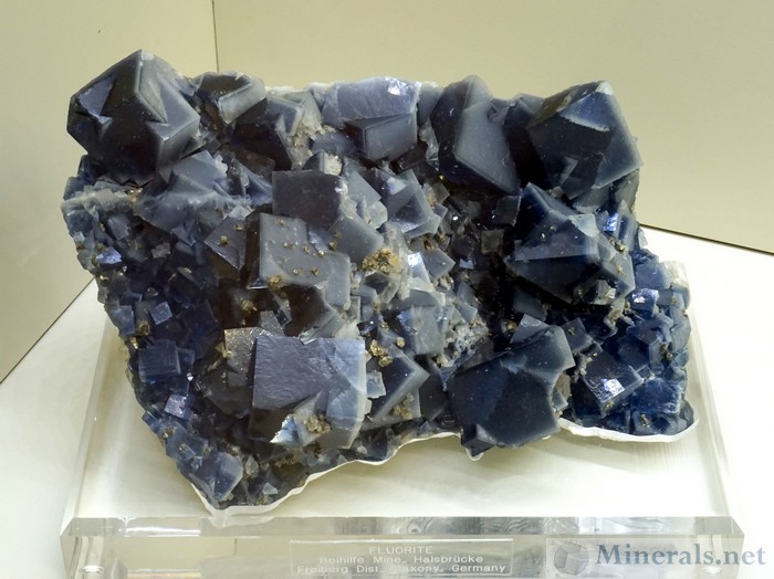 Sugary Blue Fluorite from the Beihilfe Mine, Halsbruke, Freiberg, Saxony, Germany