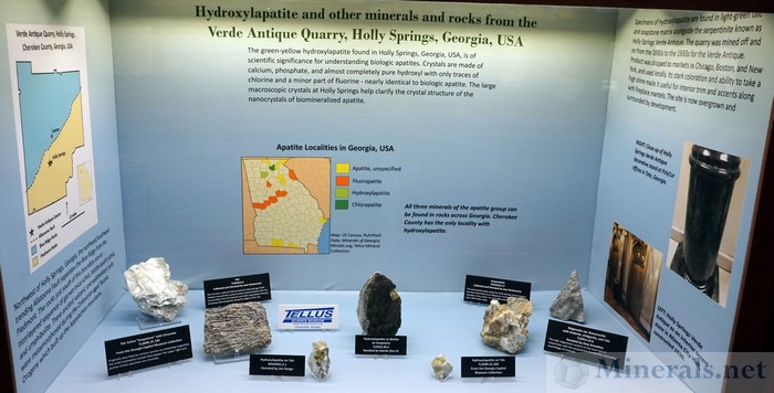 Hydroxylapatite & other minerals, Verde Antique Quarry, Holly Springs, Georgia: Tellus Science Museum