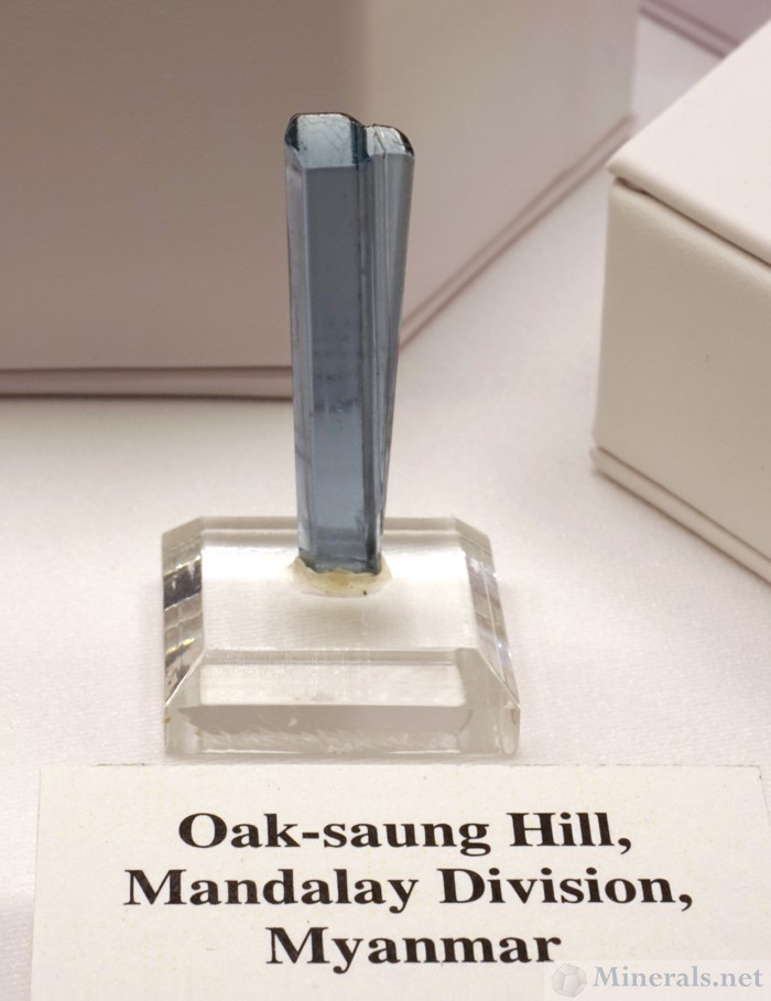 Gemmy Blue Apatite Crystals from Oak-saung Hill, Mandalay Division, Mynamar, John Rakovan Collection