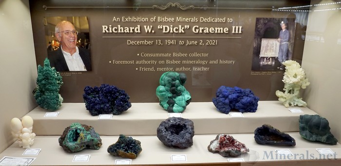 Dick Graeme Bisbee Mineral Exhibit at the Tucson Arizona Mineral show 2022