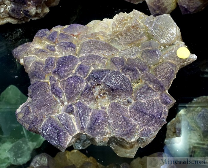 New Find of Purple Fluorite with Calcite from Qinglong, Guizhou, China, Wendy's Minerals and Gems