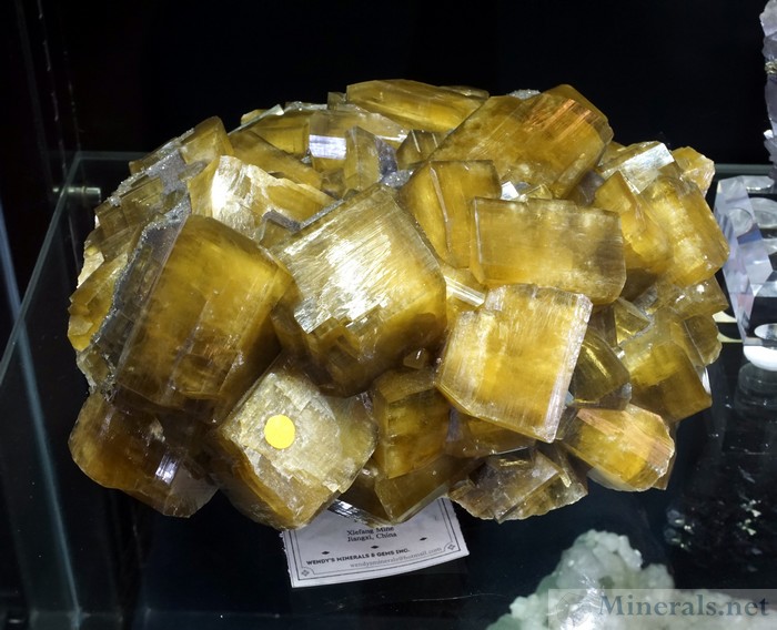 Giant Yellow Barite Crystals from the Xiefang Mine, Jiangxi, China, Wendy's Minerals and Gems