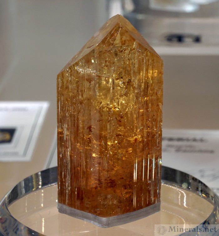 Sharp Imperial Topaz Crystal from Solwezi District, Northwestern Province, Zambia
