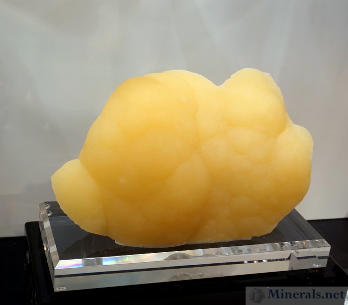 Yellow Botryoidal Calcite from Ait El Abbas, Midelt Province, Morocco, the Focal Crystal