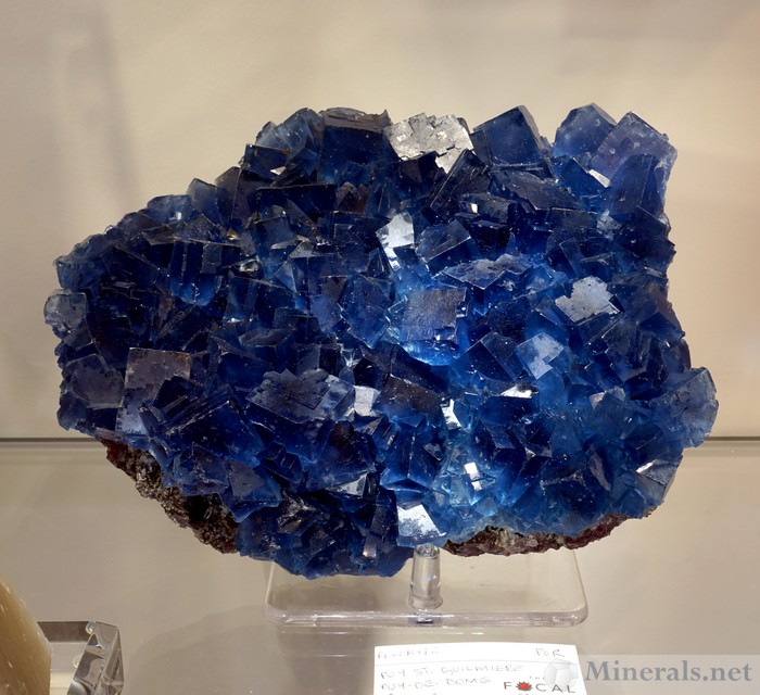 Blue Fluorite from Puy St. Guilmiere, Puy-De-Dome, France, the Focal Crystal