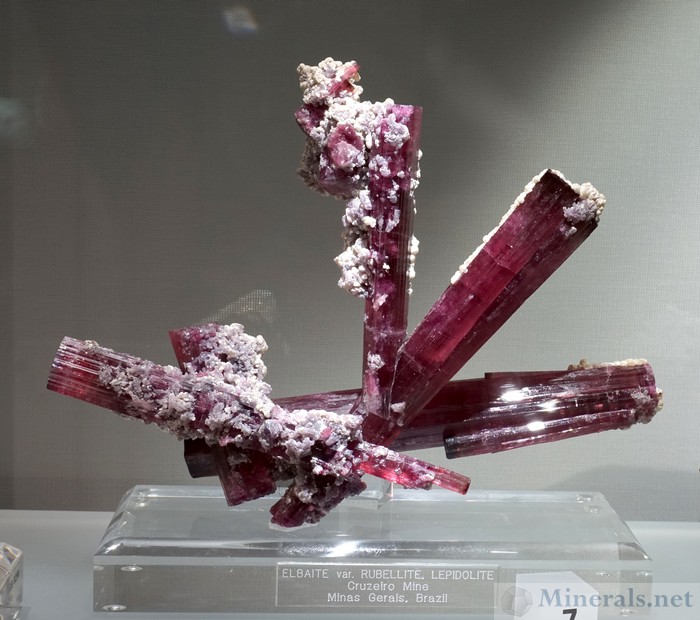 Radiating Elbaite Tourmaline Crystal Cluster from the Cruzeiro Mine, Minas Gerais, Brazil