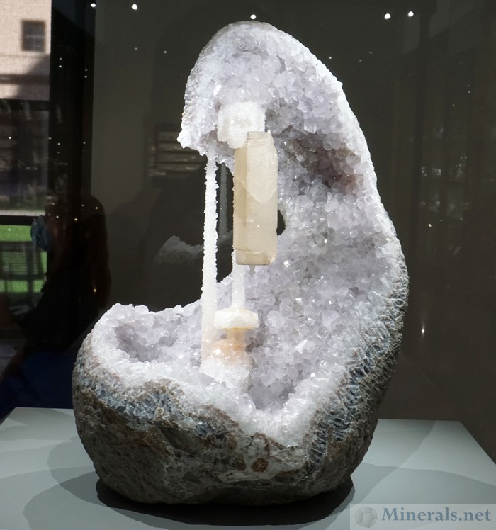 Calcite with Amethyst from Artigas, Uruguay