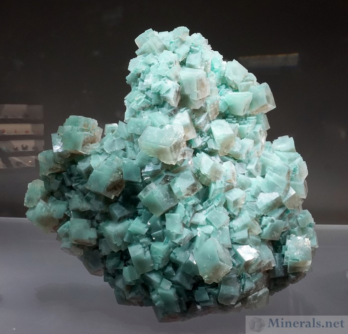 Calcite with Dioptase Inclusions from Tsumeb, Namibia