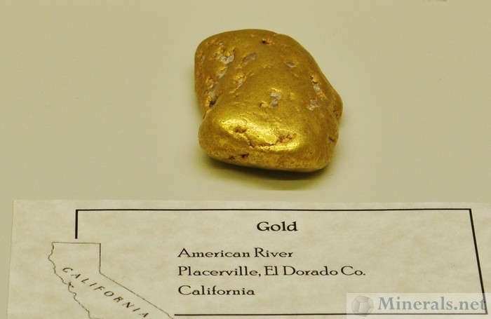 Gold Nugget from American River, Placerville, CA
