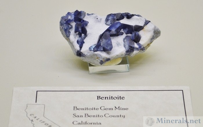 Benitoite with deep blue color